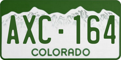 CO license plate AXC164