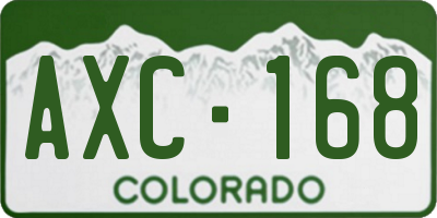 CO license plate AXC168
