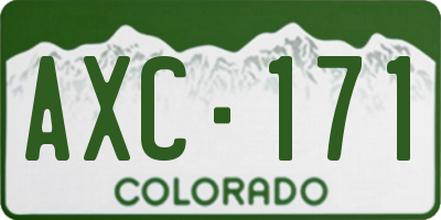 CO license plate AXC171