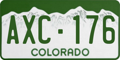 CO license plate AXC176
