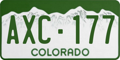 CO license plate AXC177