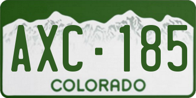 CO license plate AXC185