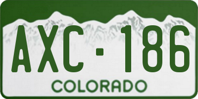 CO license plate AXC186