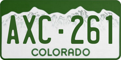 CO license plate AXC261