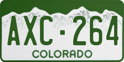 CO license plate AXC264