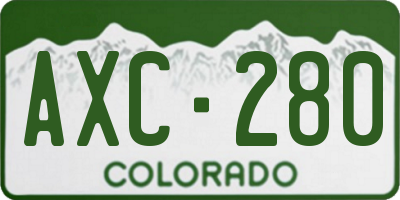 CO license plate AXC280