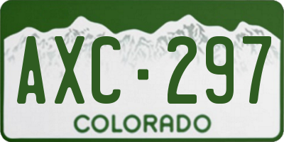 CO license plate AXC297