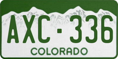 CO license plate AXC336