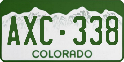 CO license plate AXC338