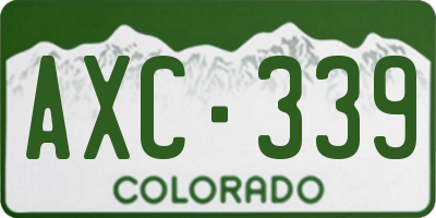 CO license plate AXC339
