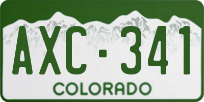 CO license plate AXC341