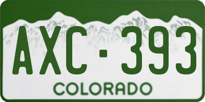 CO license plate AXC393