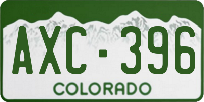 CO license plate AXC396
