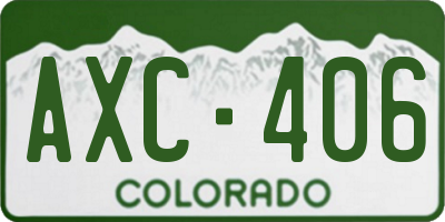 CO license plate AXC406