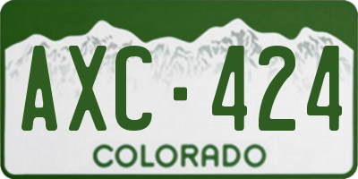 CO license plate AXC424