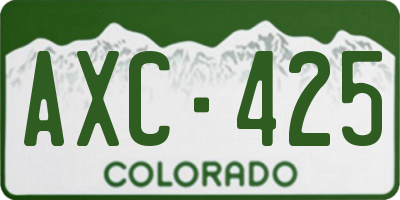 CO license plate AXC425