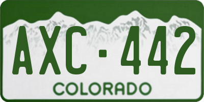 CO license plate AXC442