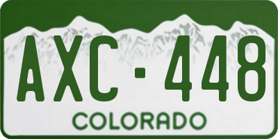 CO license plate AXC448