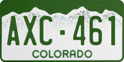 CO license plate AXC461