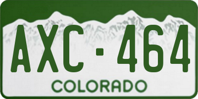 CO license plate AXC464