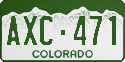 CO license plate AXC471