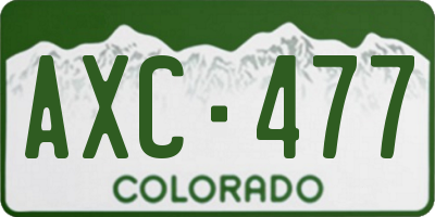 CO license plate AXC477
