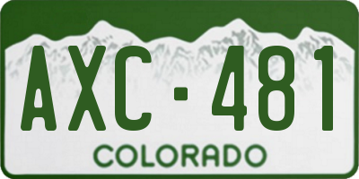 CO license plate AXC481