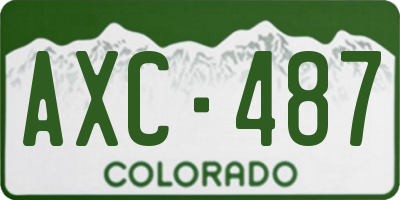 CO license plate AXC487