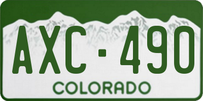 CO license plate AXC490
