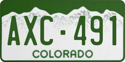 CO license plate AXC491