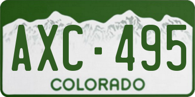 CO license plate AXC495