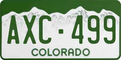 CO license plate AXC499