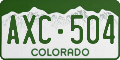 CO license plate AXC504