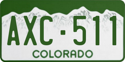 CO license plate AXC511