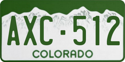 CO license plate AXC512