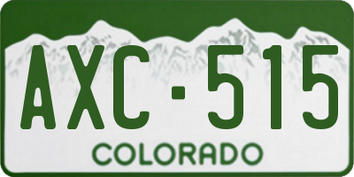 CO license plate AXC515