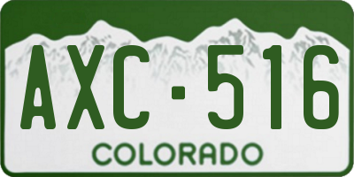CO license plate AXC516