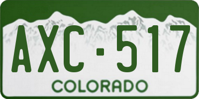 CO license plate AXC517