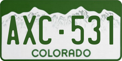 CO license plate AXC531