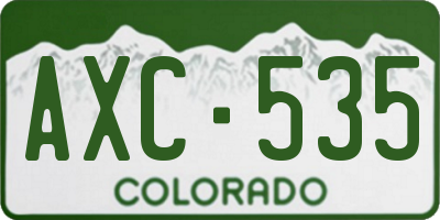 CO license plate AXC535