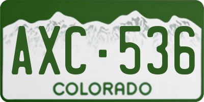 CO license plate AXC536