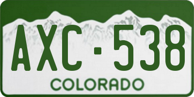 CO license plate AXC538