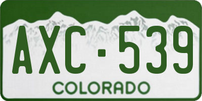 CO license plate AXC539