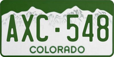 CO license plate AXC548
