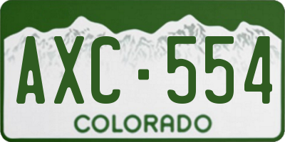 CO license plate AXC554