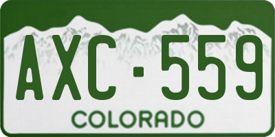 CO license plate AXC559