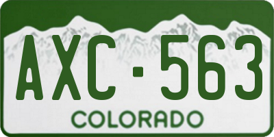 CO license plate AXC563