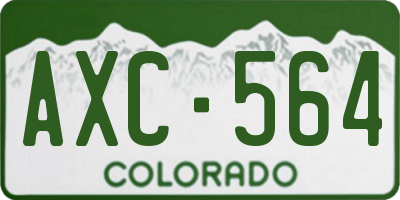 CO license plate AXC564