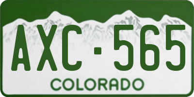CO license plate AXC565