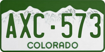 CO license plate AXC573